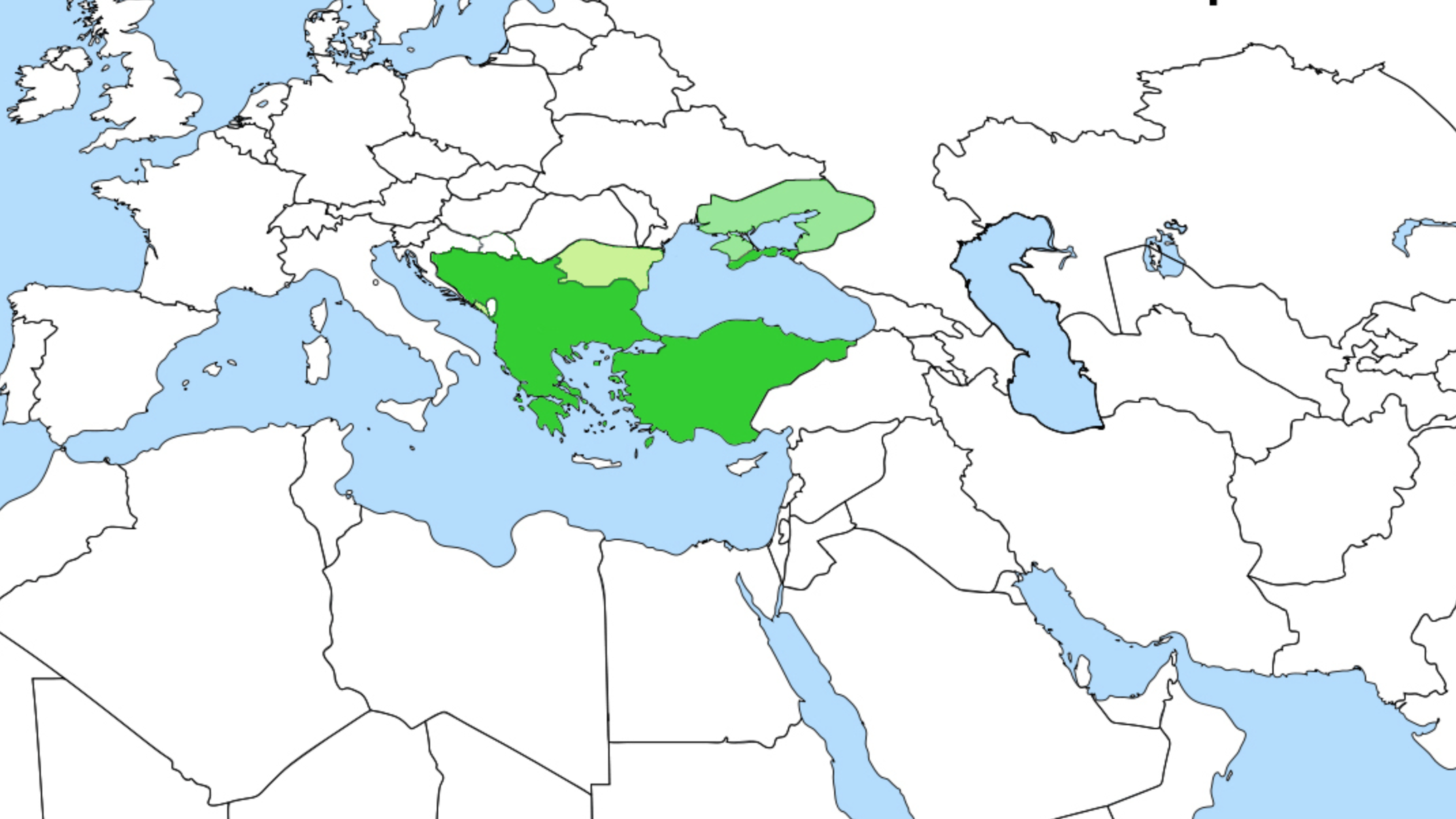 Fatih Sultan Mehmed dönemi Osmanlı haritası